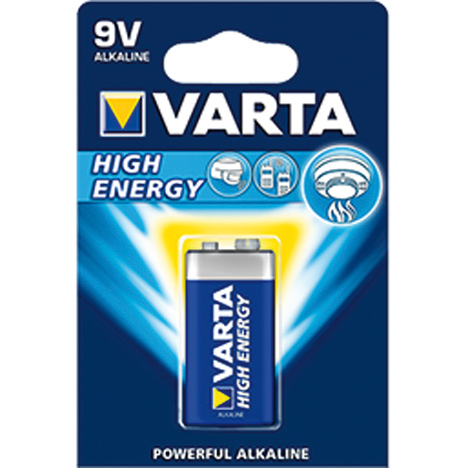 Battery VARTA 9 Volts Block High Energy Alkaline