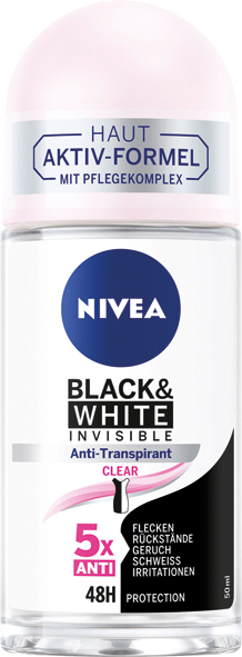 Nivea Deo Roll-on 50ml Black & White Clear