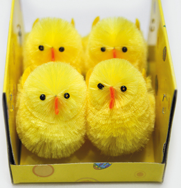 Chicks Plush Set of 4 in Windowbox 8x7x6cm