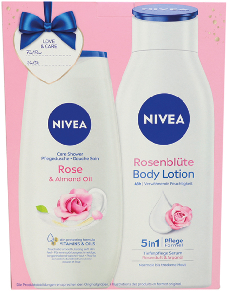 Nivea GP 'Love & Care' douche 250ml + Lotion