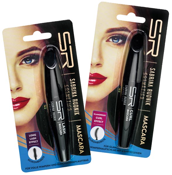 Kosm. Mascara 9ml auf Karte Silikonbürste