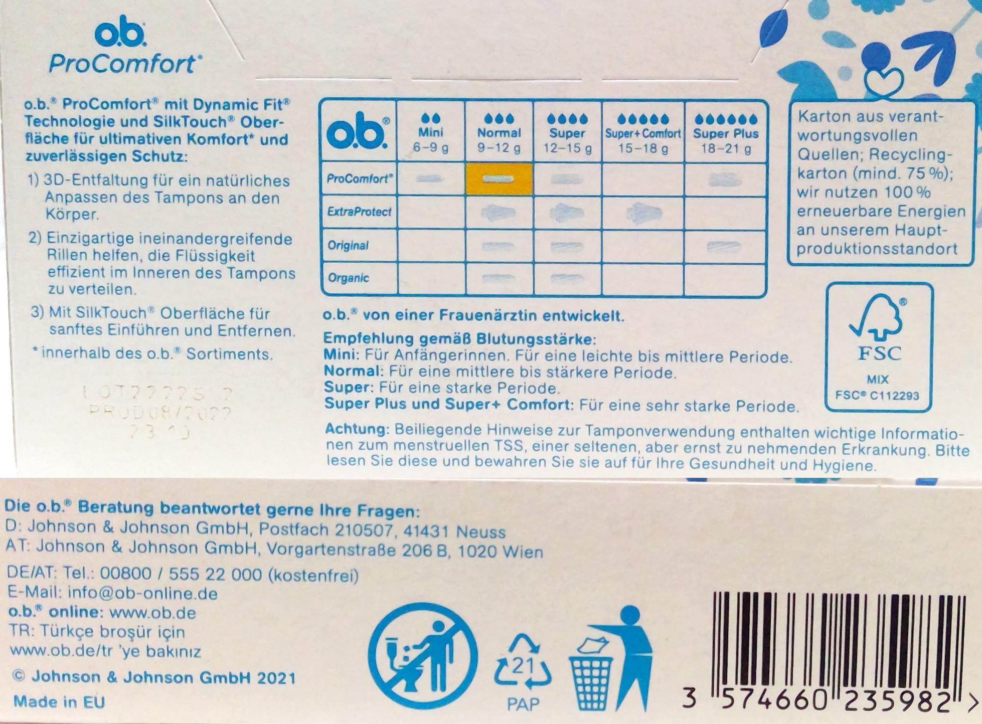 O.B. Tampons Comfort Normal 16pcs