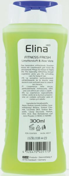 Shower Gel Elina 300ml 2in1 fitness fresh