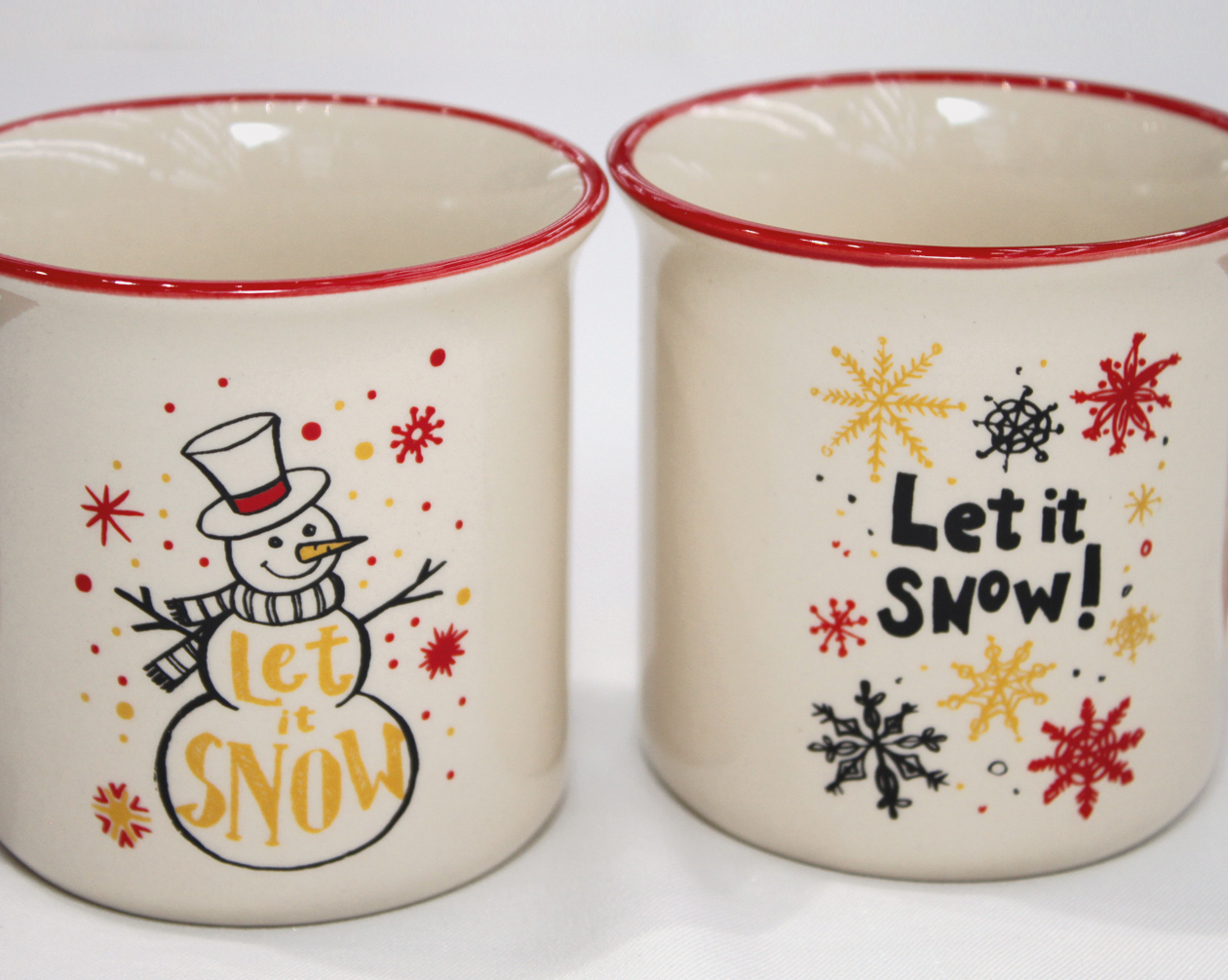 Coffee mug 'Let it snow' 12x9x9cm ca. 280ml