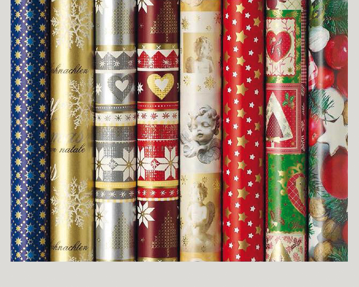 Wrapping paper with Christmas motifs 5mx70cm