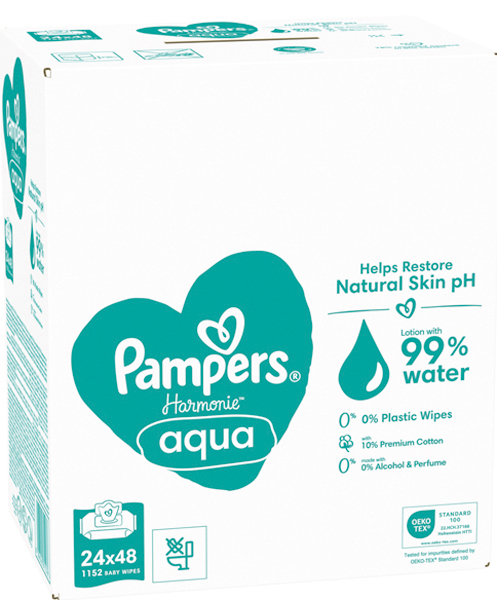 Pampers lingettes humides Aqua 24x48