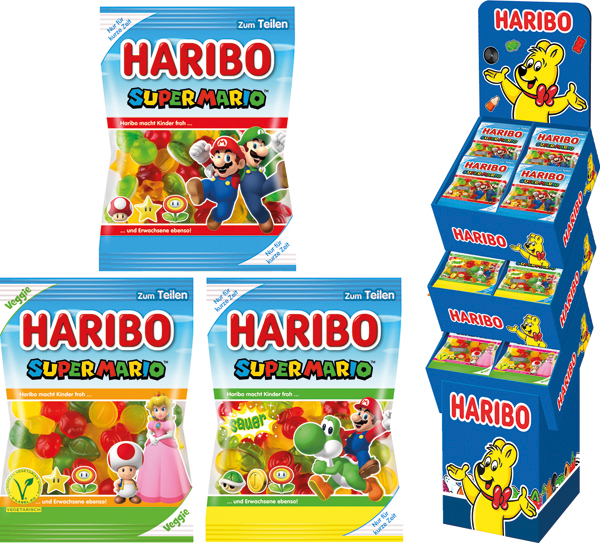 Bonbon Haribo 175g 104pcs en Display Super Mario