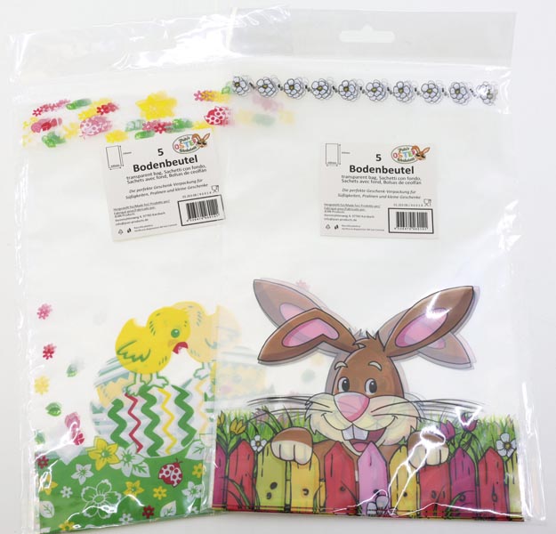 Cellophanebag with Easter print 5s, 145 x 235mm