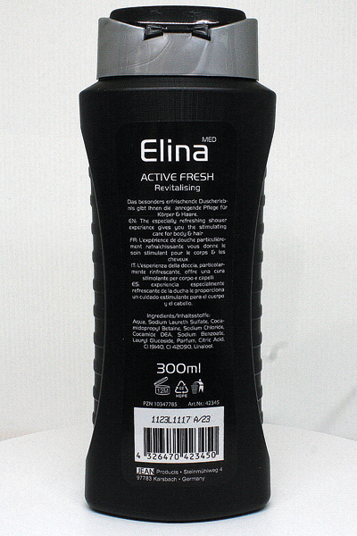 Gel Douche Elina 300ml 2en1 Active Fresh