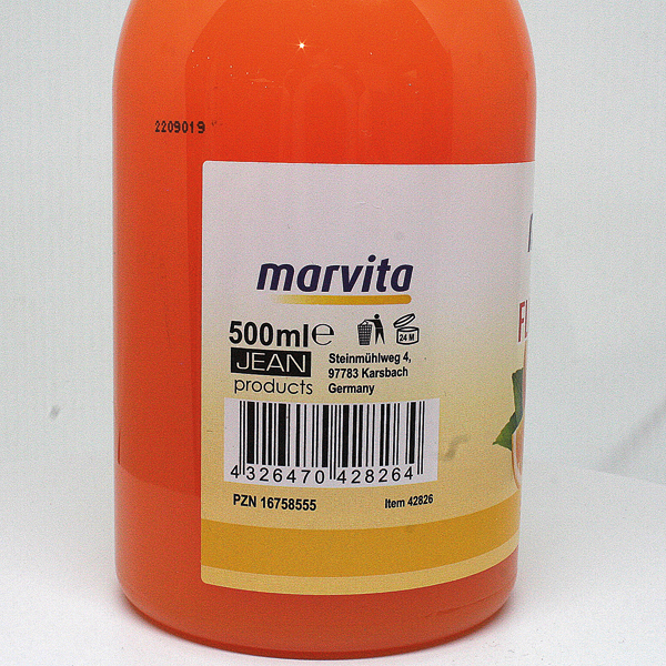 Soap Liquid Marvita 500ml Orange & Vanilla