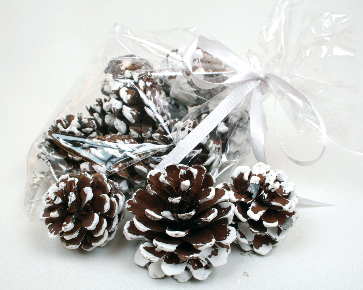 Fir cones decorated with snow 12 pieces