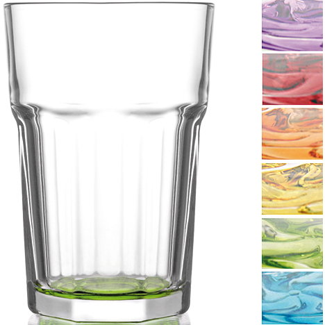 Verre Caipi Longdrink 0.3L Base Colorée 6 Asstd.