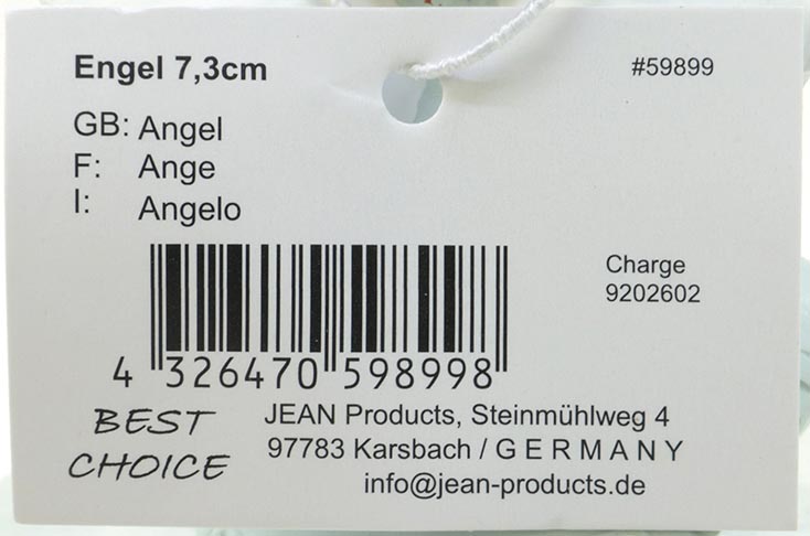 Süßer Engel 7,3x4,9cm, mit Harfe oder Stern