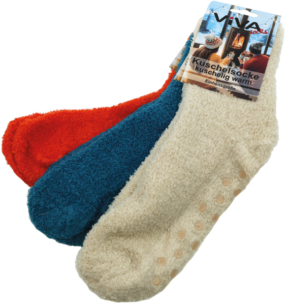 Socks Cuddly Socks Uni ABS 9 colors assorted