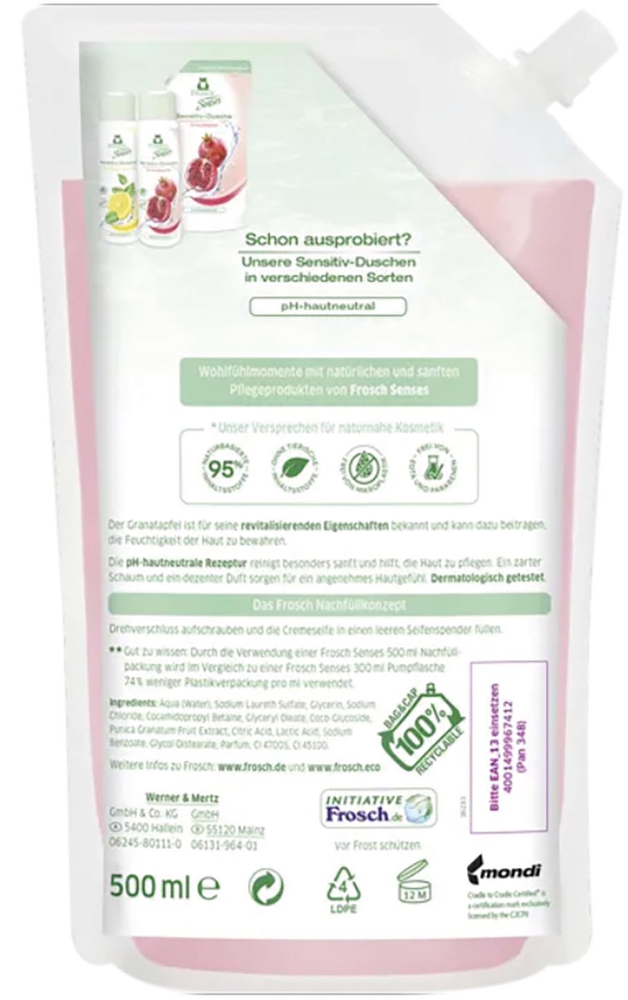 Frosch Cremeseife Granatapfel 500ml