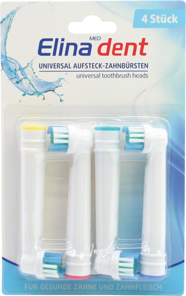 Brosse à dents Elina Attachable Universal 4er