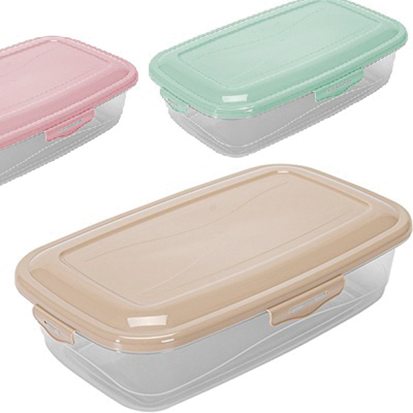 Food storage container Paris 4 clips, square,