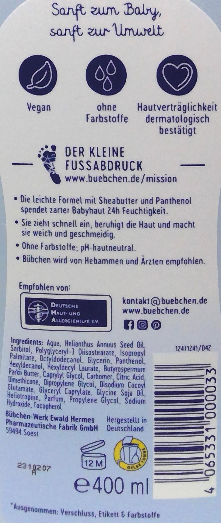 Bübchen milk 400ml