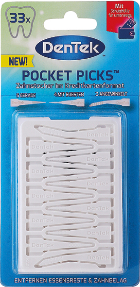 DenTek Pocket Picks 33s, toothpicks w. sleeve