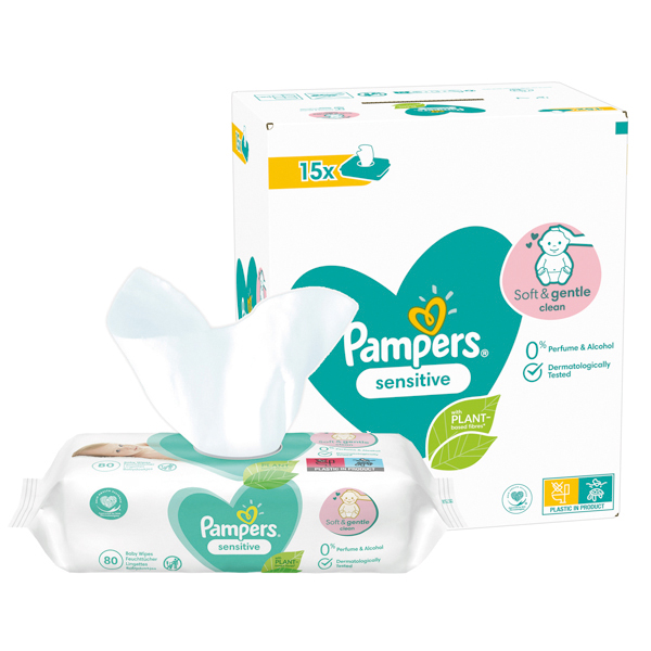 Pampers Feuchttücher Sensitive 15x80 Sparpack