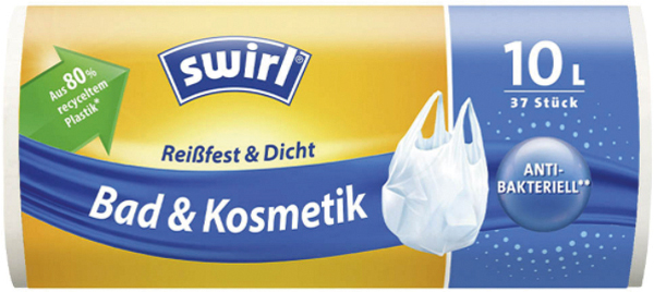 Swirl Bad- u. Kosmetikmüllbeutel 10 Liter 37er