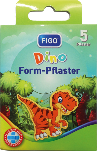 Wound dressing children plaster 5pcs Dino shape