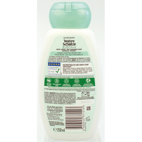 Wahre Schätze 250ml Kindershampoo Hafermilch