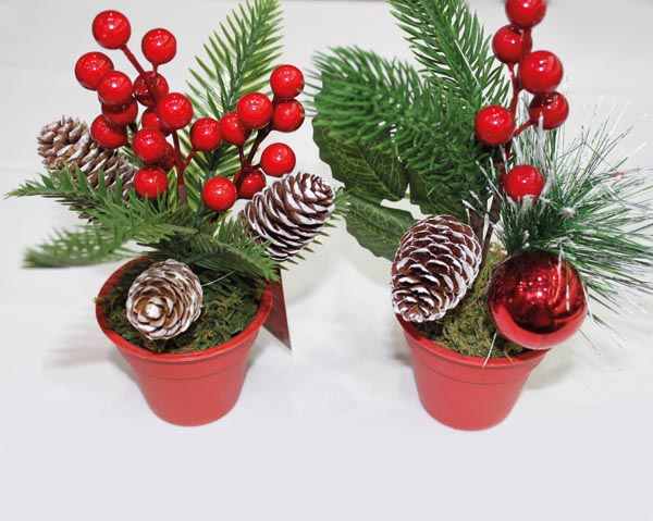 Weihnachtsgesteck XL 20x13cm im Topf