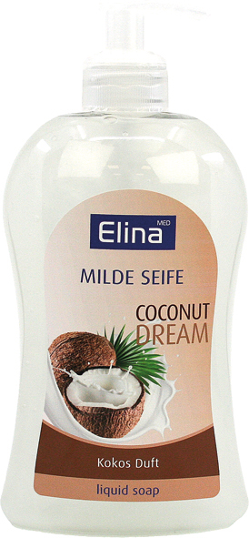 Savon liquide Elina 500ml noix de coco avec