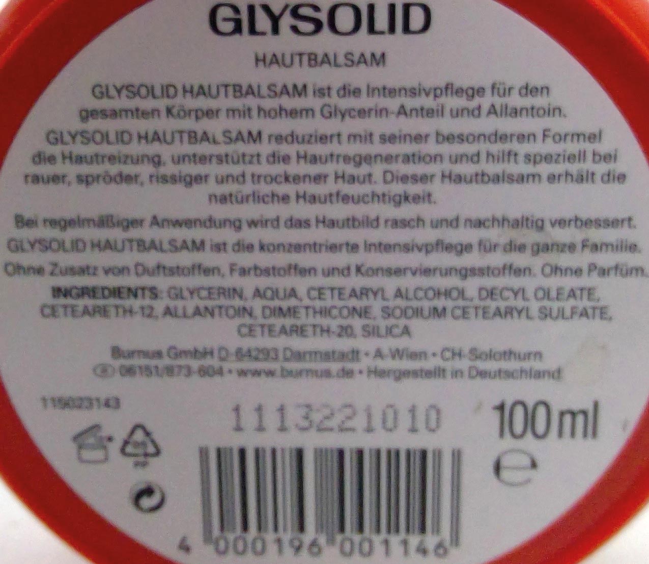 Glysolid skinbalm 100ml