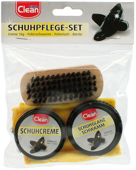 Shoe Polish Set 4pcs in bag with header