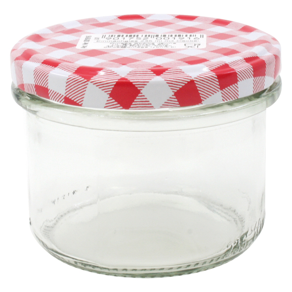 Preserving jar/break jar with chequered lid 235ml