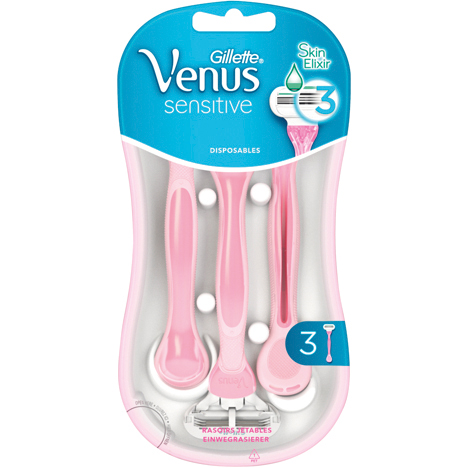 Gillette Women Venus Sensitiv Skin Elixir 3er