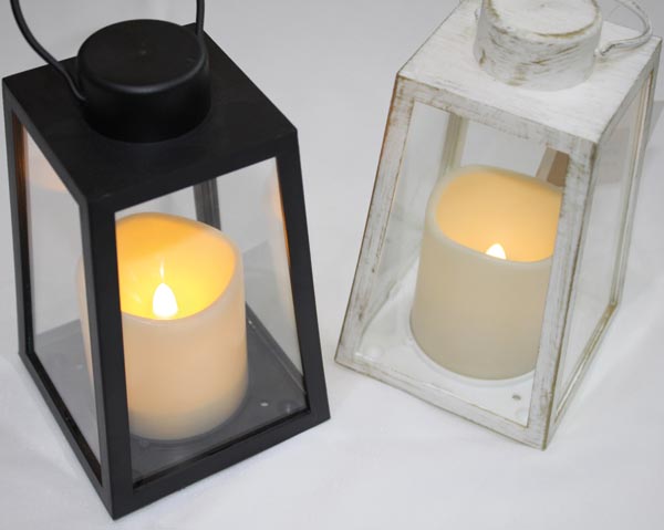 Laterne XL 18x10x10cm inkl. LED-Kerze!