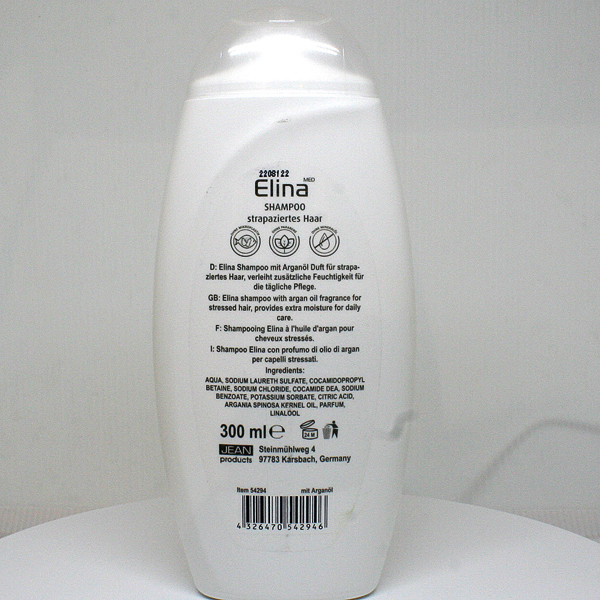 Shampoo Elina 300ml with argan oil