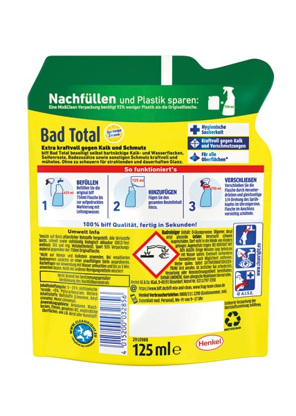 Biff Bad Total Mix&Clean 125ml Zitrus
