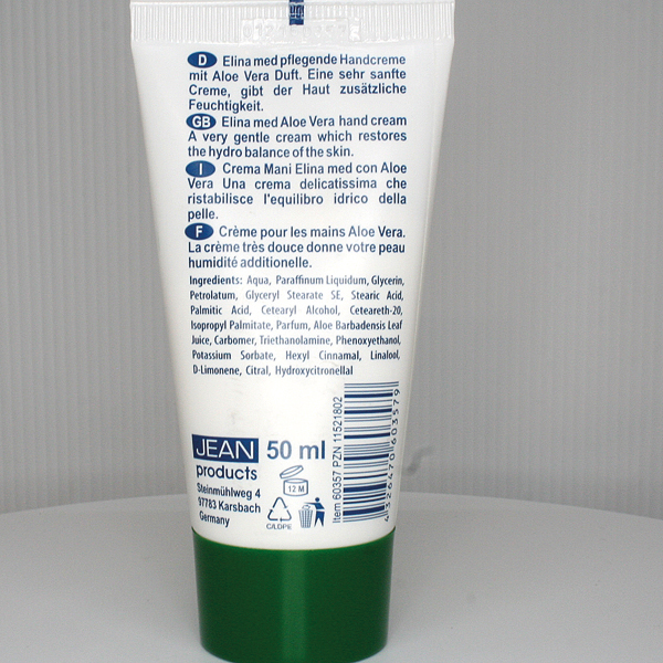 Elina Aloe Vera Handcreme in Tube 50ml