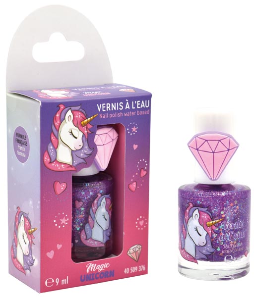 Nail polish Unicorn 9ml with Ring, Water-Based