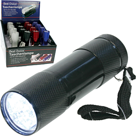 Torch LED Spotlight 9cm w/o Battery in Disp.