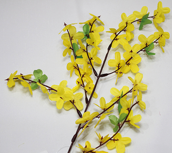 Forsythia à 7 branches 50cm fait main avec amour et