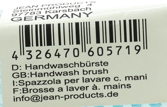 Hand Washing Brush Double-Sided 9x3.5x3.5cm