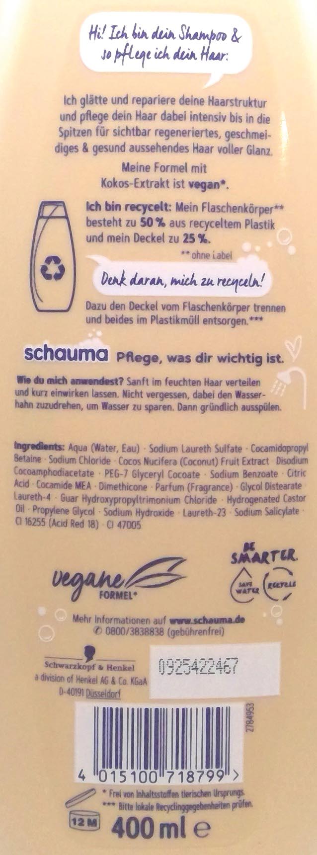 Schauma Shampoo 400ml repair+care