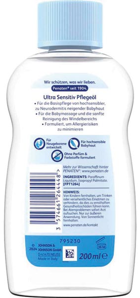 Penaten Ultra Sensitive Pflegeöl 200ml