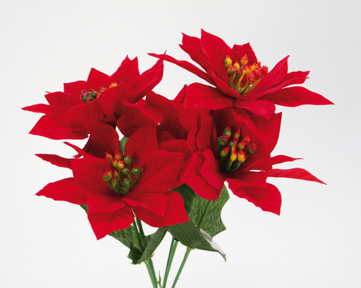 Christmas star bouquet SAMT! red 30x20cm