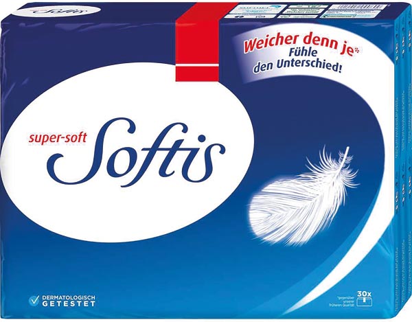 Taschentücher Softis 30x9 4-lagig