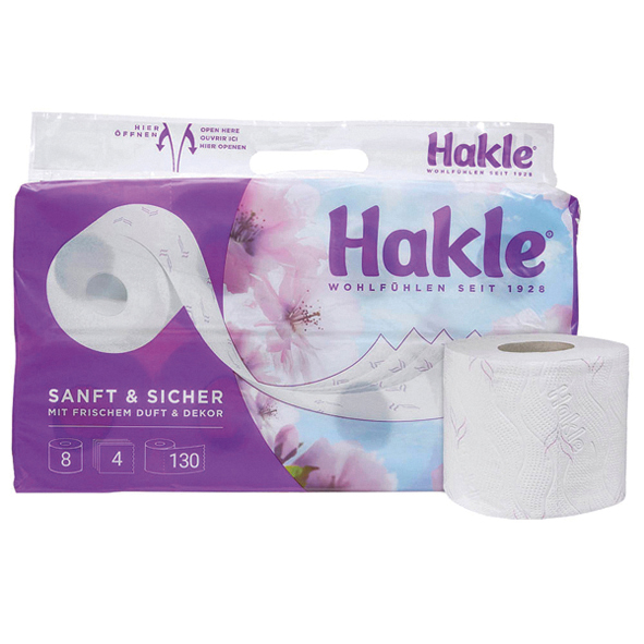 Hakle Toilettenpapier 8x130 Blatt Sanft&Sicher