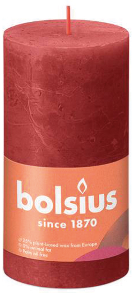 RUSTIK Cheroot Candle 130x68 red