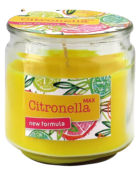 Bougie Citronnelle 250g jaune en verre 8,5x8,6cm