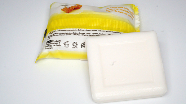 Savon Elina au lait et miel 25g pièce en feuille