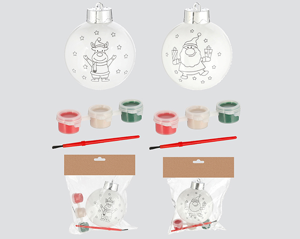 Christmas tree ball painting set, 5 pieces, 2/s, approx.